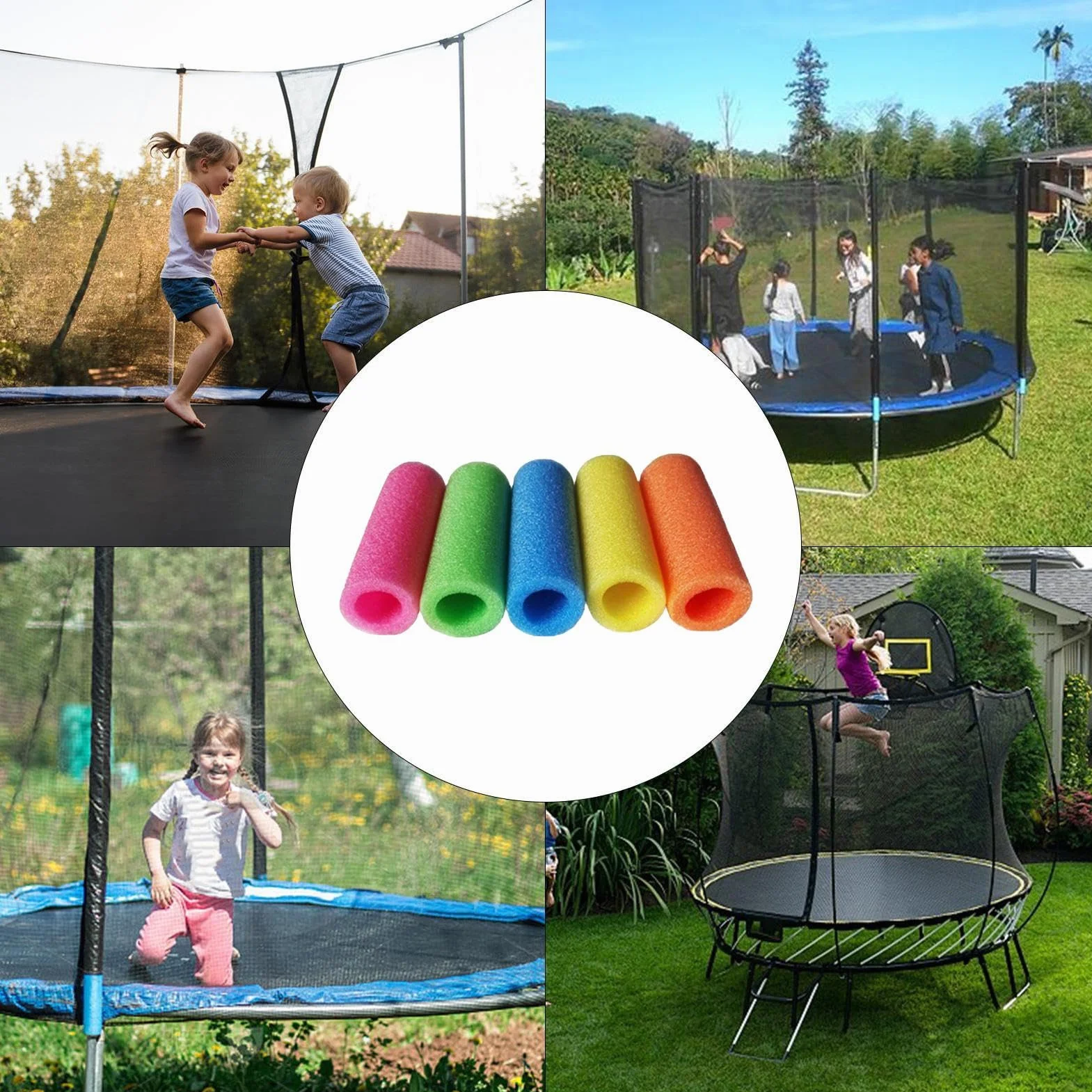 Osłona sprężyny trampoliny, rękaw piankowy do trampoliny, osłona z pianki do trampoliny, pianka do obudowy trampoliny, wodoodporna, rurki z pianki do trampoliny, pianka do trampoliny