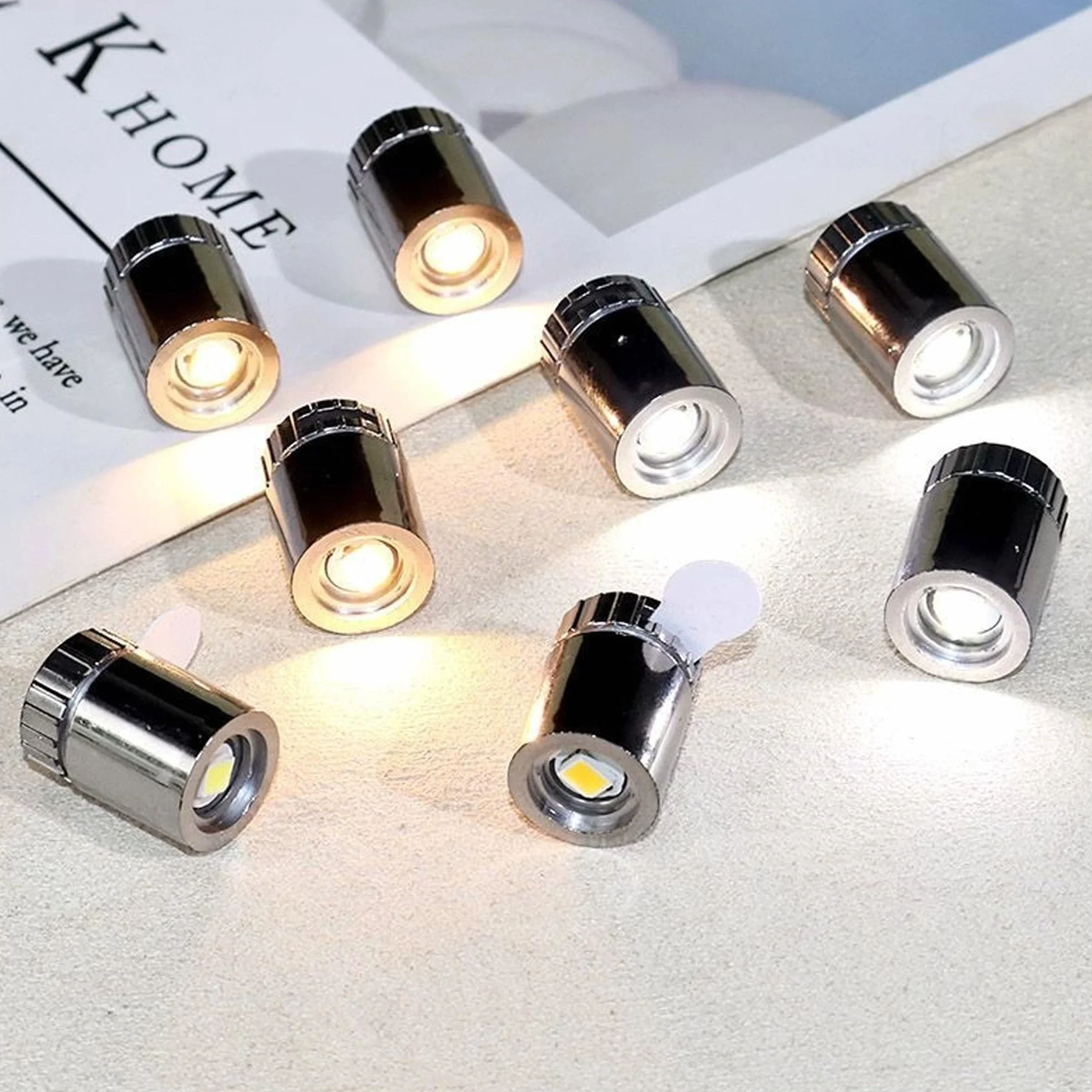 Joycabin 20 sztuk mini lampek LED do domków dla lalek, mini lampki do samodzielnego wykonania, miniaturowe światła do witryn, zabawek (ciepła biel)