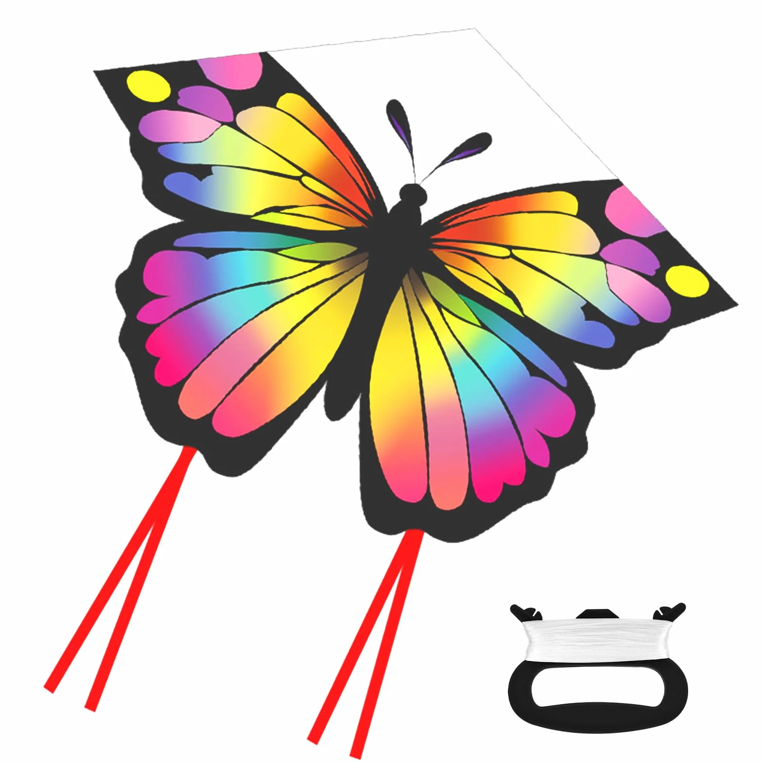 Flintronic Smok dla dzieci i dorosłych, motyl, czarny