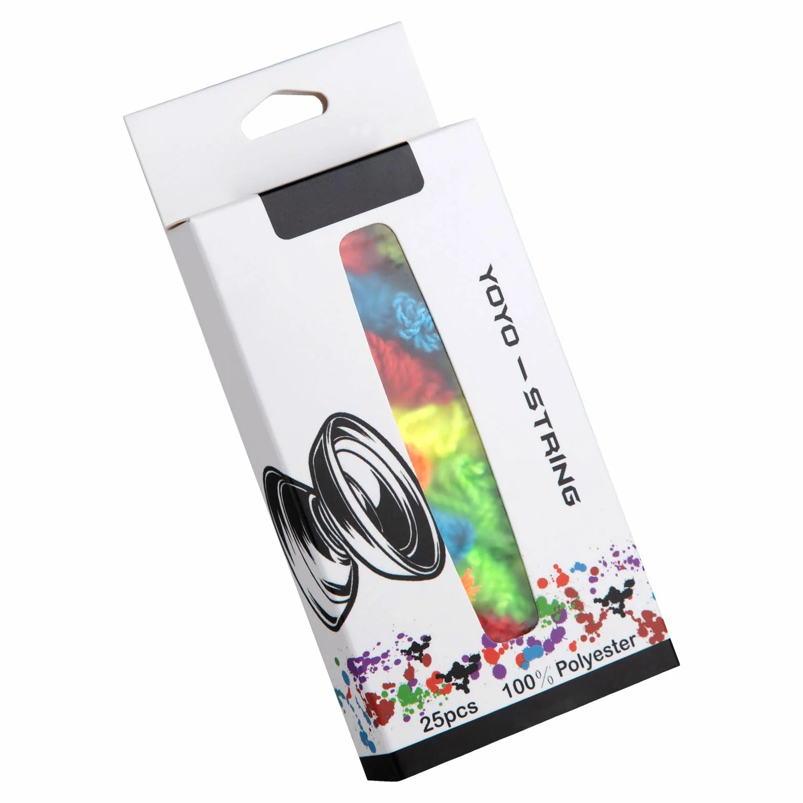 Yoyo Strings Professional 100% Poliester dla Reagujących i Niereagujących Yoyo - Pack 25: Żółty, Zielony, Niebieski, Pomarańczowy, Czerwony