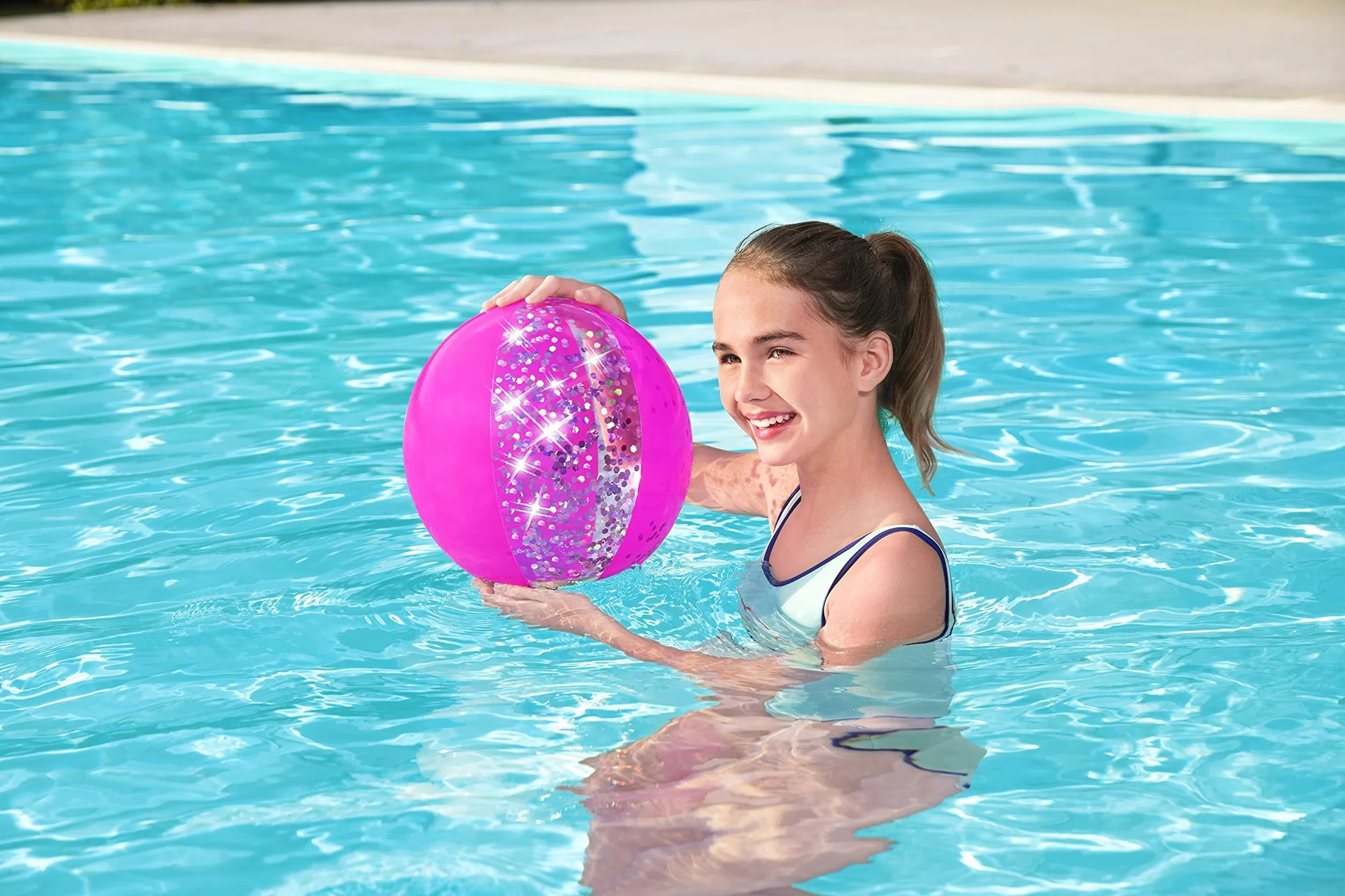 Bestway Float'N Fashion błyszcząca piłka wodna 41 cm, sortowana