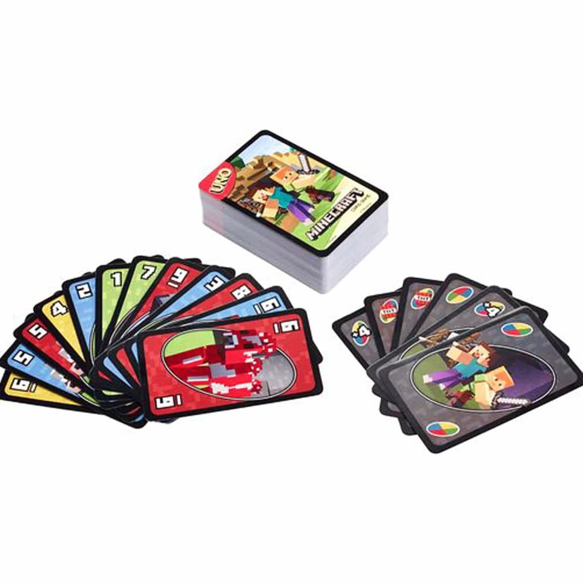 Mattel Games Specjalna wersja popularnej gry karcianej dla dzieci UNO Minecraft!, FPD61