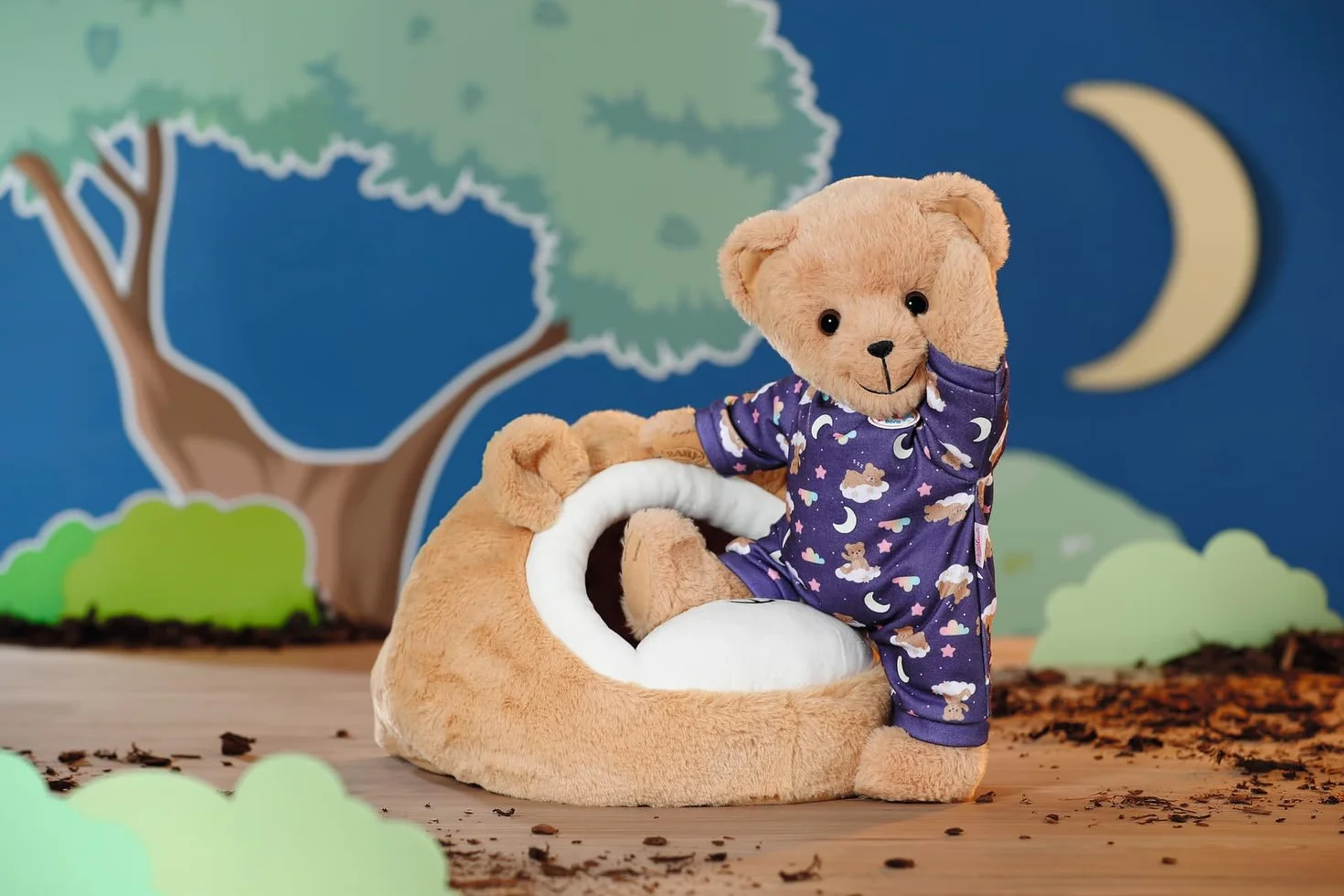 BABY born 836484 Teddy Schlafanzug Glow in The Dark, 43 cm