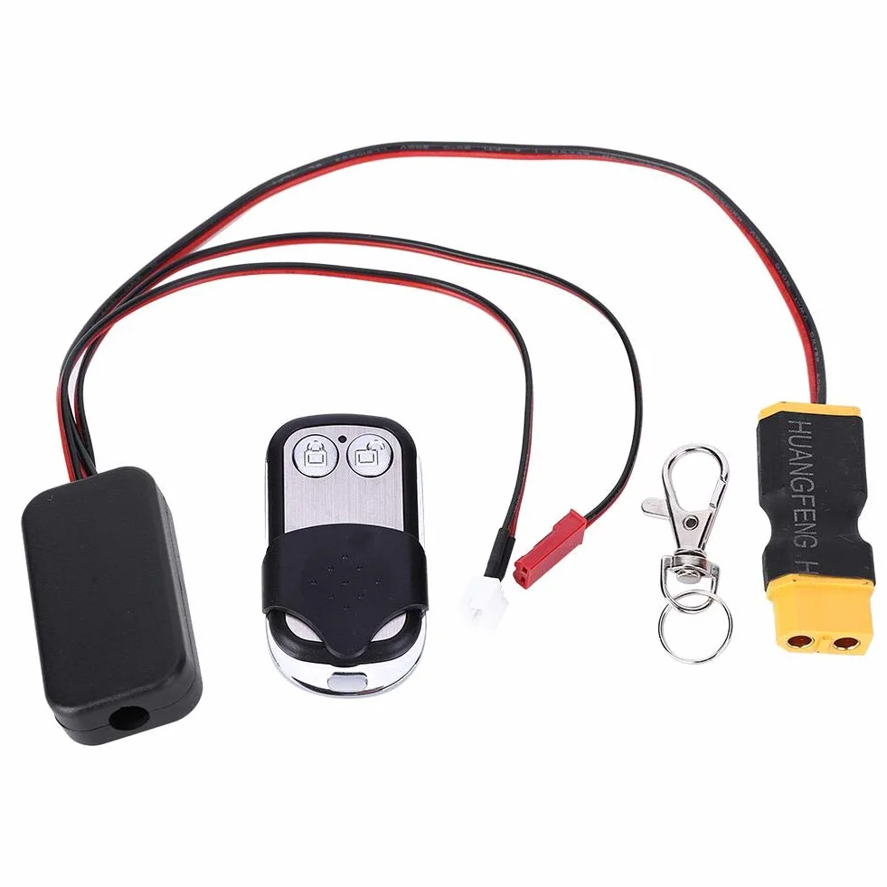 Sterownik wyciągarki VGEBY, 1/10 RC Crawler Winch Controller Bezprzewodowy odbiornik zdalnego sterowania do D90 Scx10 90046 RC Cable Winch
