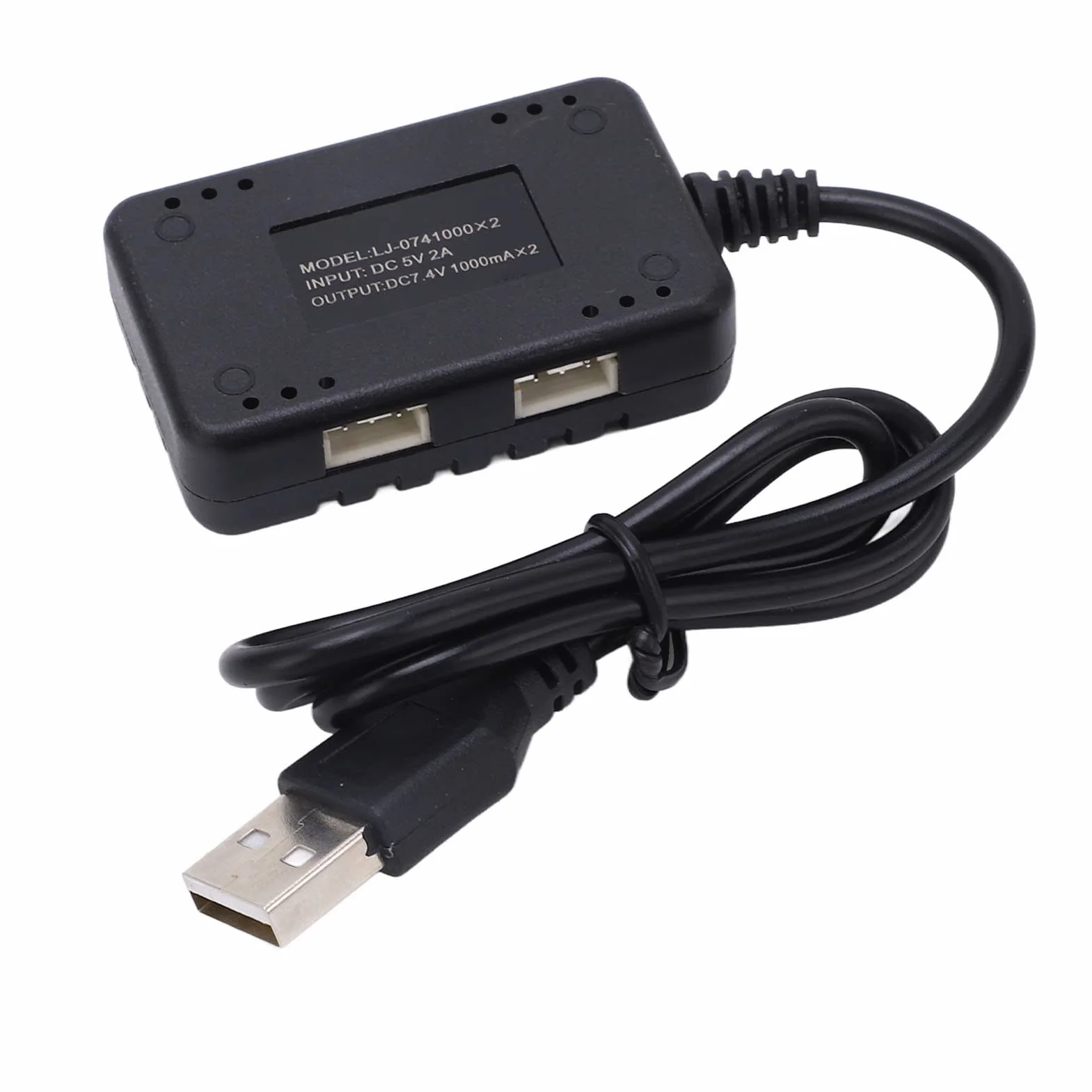 2 w 1 7.4V LiPo Ładowarka do Utrzymywania Równowagi z ładowarką Plastikowa ładowarka USB z lampką kontrolną do Samochodów i łodzi RC
