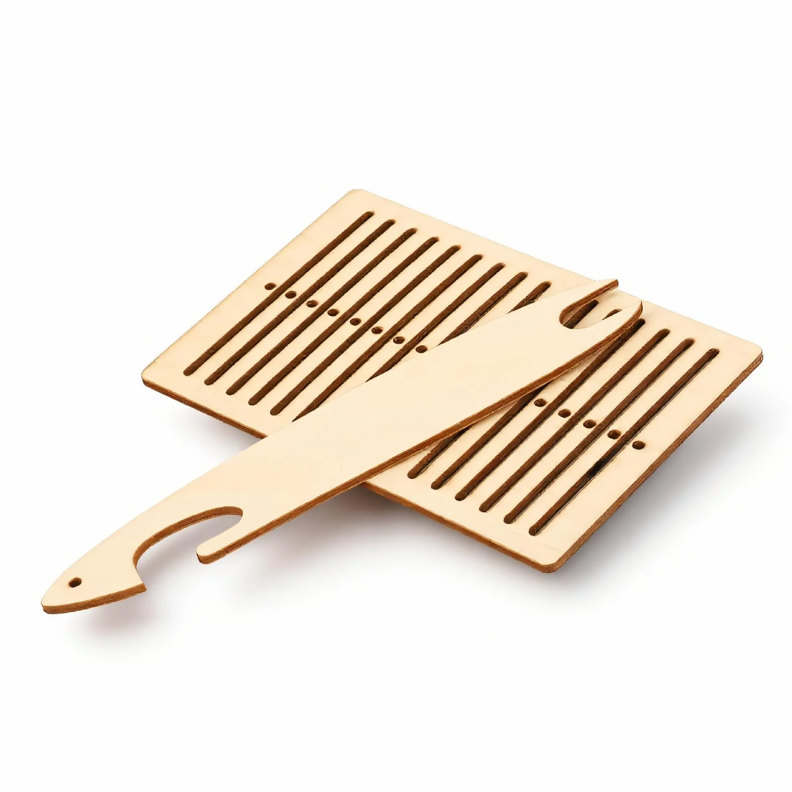 Vvikizy 2 szt. Zestaw krosna tkackiego wahad?owy looms for weaving drewniany pasek do tkactwa, narz?dzia tkackie z wahad?em rigid heddle loom Tkanie dla dzieci