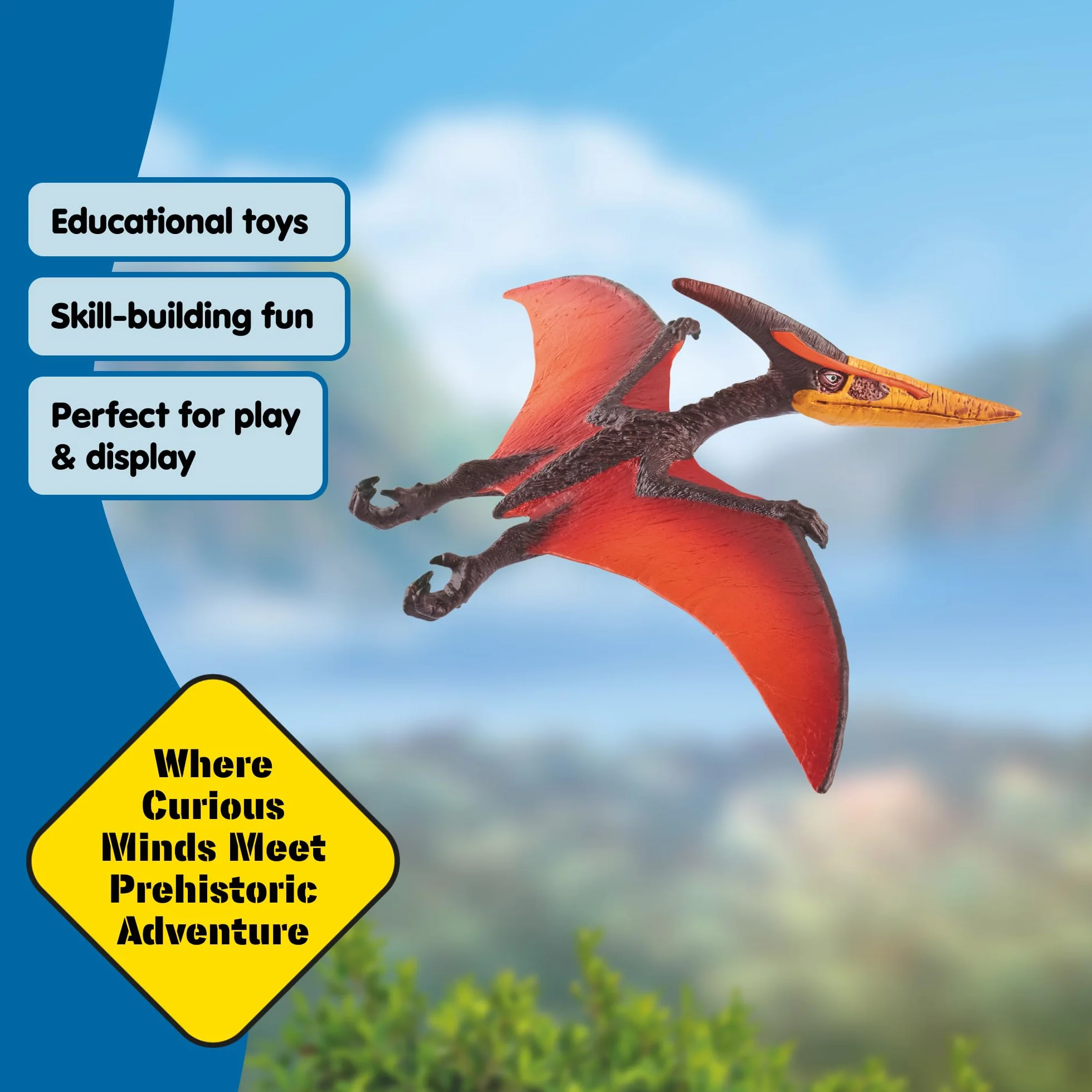 schleich DINOSAURS | Pteranodon 15008 | szczegółowa figurka latającego dinozaura | zabawka dinozaur do kolekcjonowania | prezent dla dziewczynek i chłopców | zabawka dinozaur od 3 lat | 23 x 15 x 6 cm