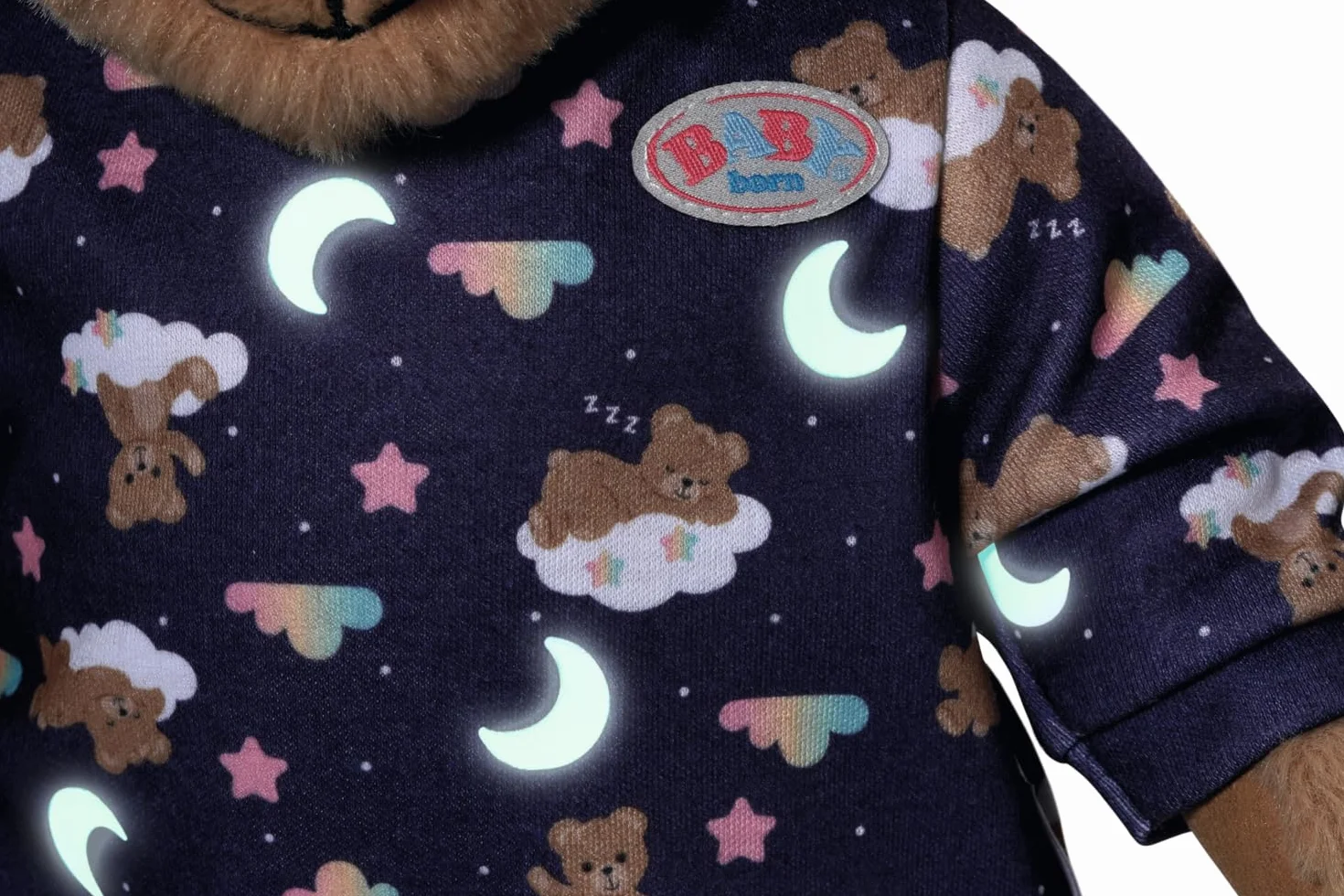 BABY born 836484 Teddy Schlafanzug Glow in The Dark, 43 cm