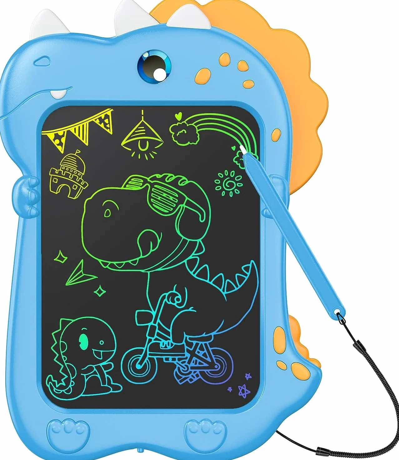 Kizmyee Tablica LCD do rysowania dla dzieci, zabawki dla małych dzieci w wieku 3, 4, 5, 6 lat dla chłopców i dziewczynek, 21,6 cm tablica do szarpania, rysunkowa tablica z dinozaurami dla dzieci w