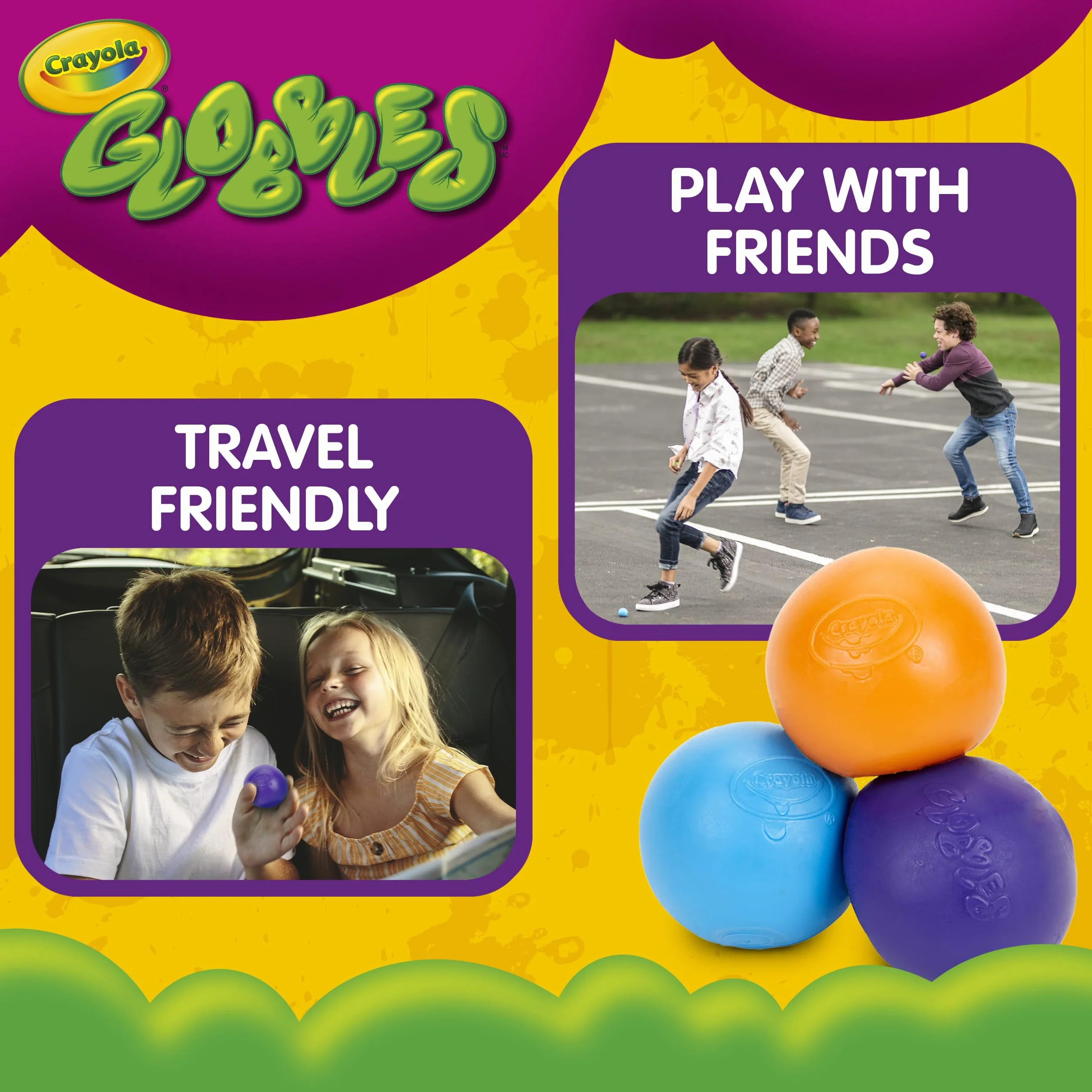 CRAYOLA GLOBBLES 6/PKG ASSRT COLR, wielokolorowe, jeden rozmiar
