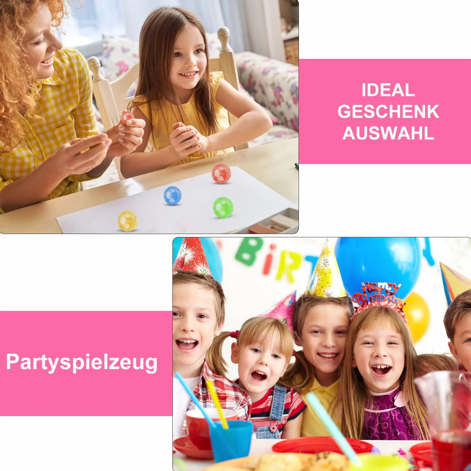 24 szt. odbijających się piłek, odbijające się piłki dla dzieci, gumowa piłka, park rozrywki odbijająca piłka zabawka urodziny urodziny dzieci prezent urodzinowy dla dzieci