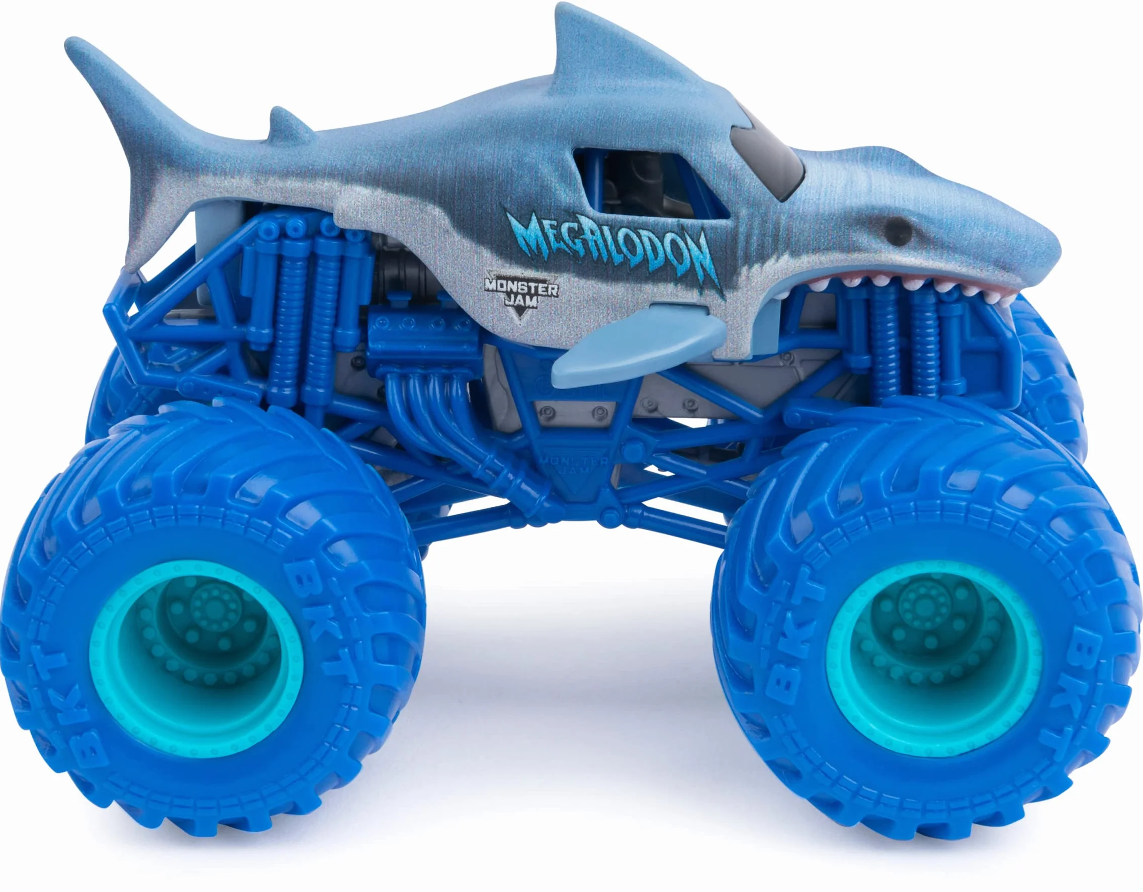 Monster Jam - Oryginalny dwupak z Batmobil vs. Megalodon - autentyczne Monster Trucks w skali 1:64