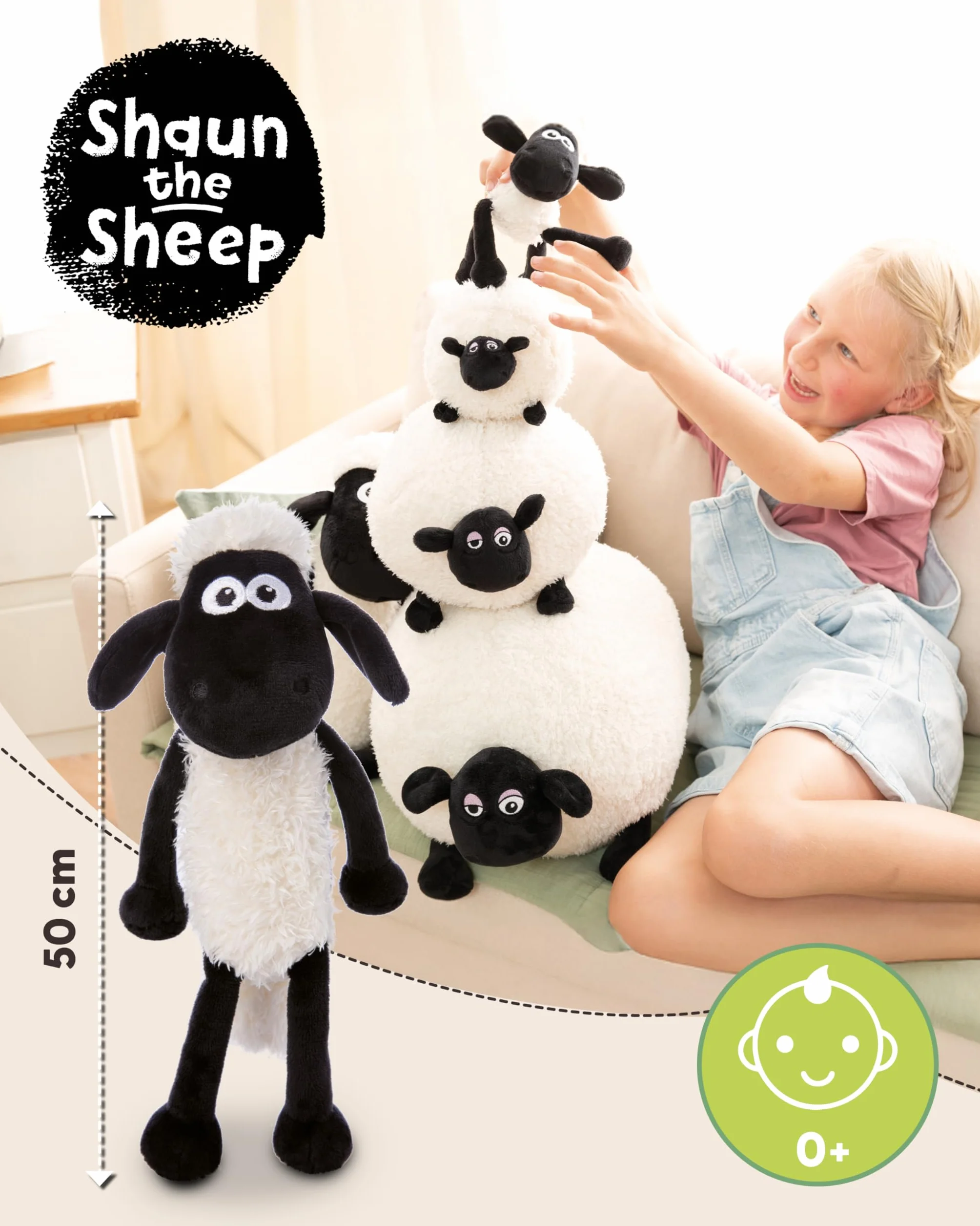 Pluszowa zabawka baranek Shaun biały
