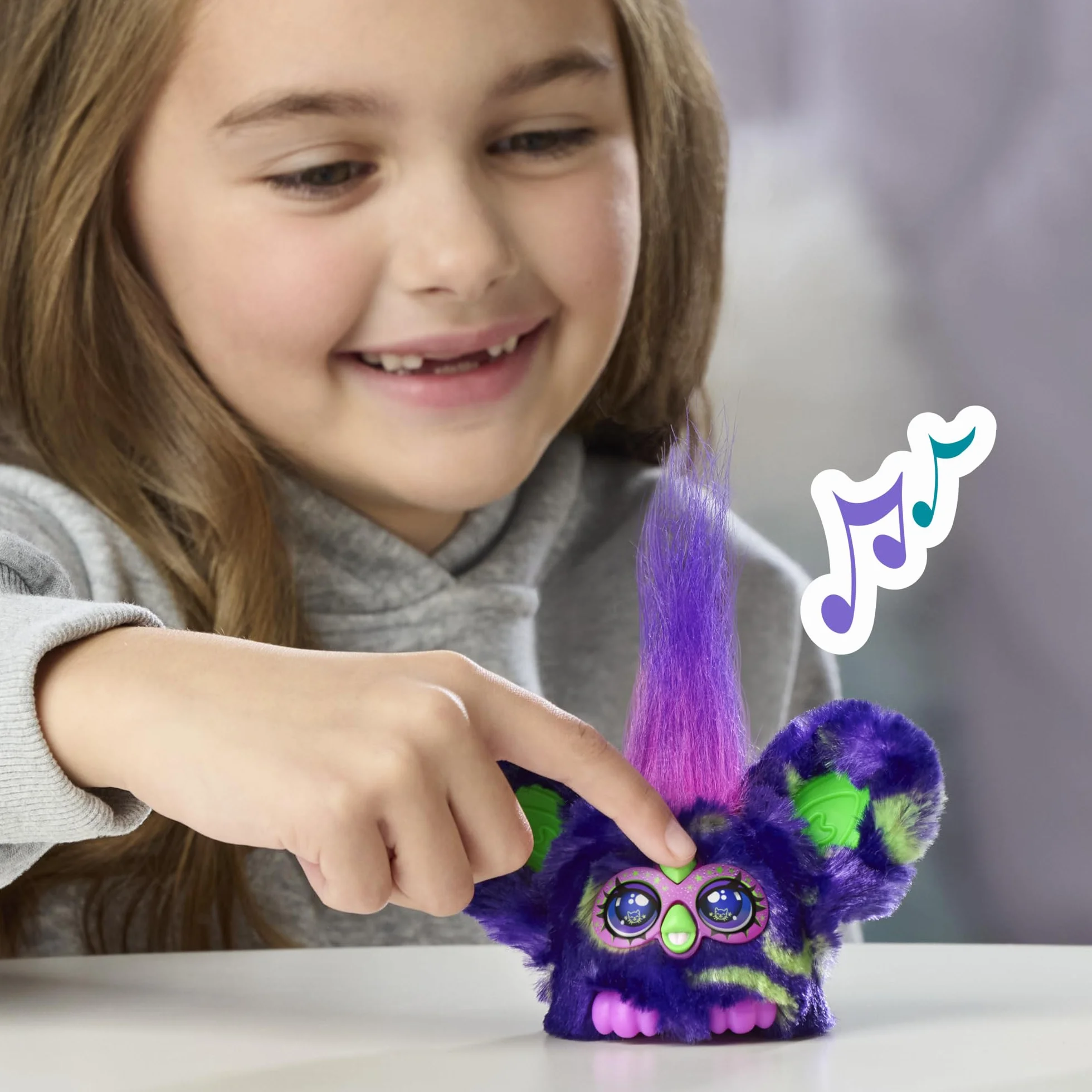 Furby Furblets Mini Friends Trick-Ee & Boo-Kin, elektroniczne pluszowe zabawki, wielokolorowe, prezenty na powrót do szkoły, dla dzieci od 6 lat (tylko Amazon)
