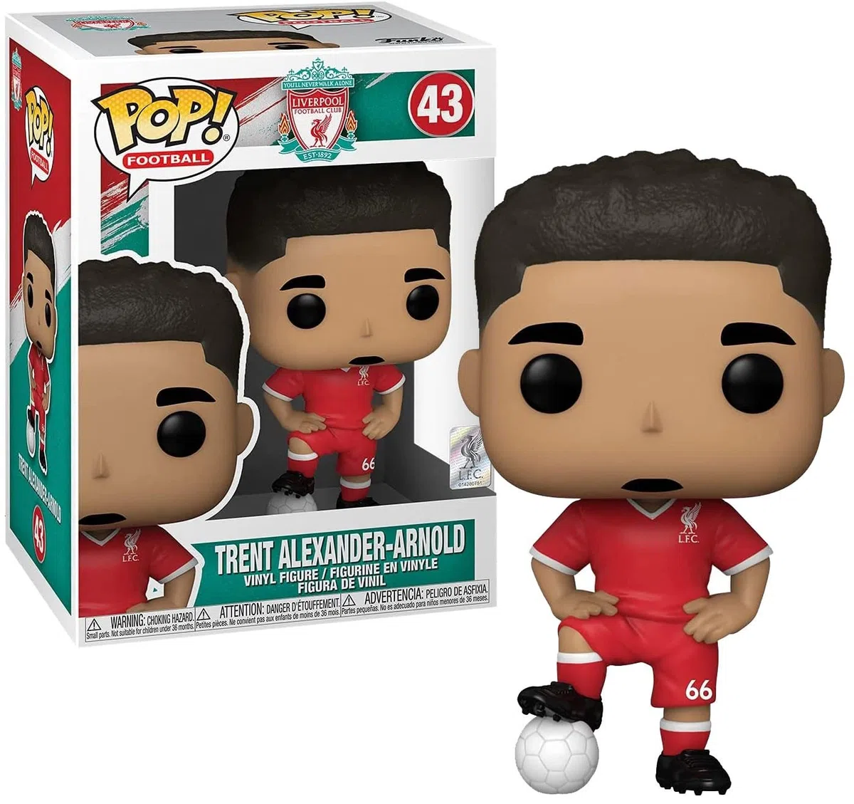 Funko POP! Piłka nożna: Liverpool - Trent Alexander Arnold Alexander-Arnold - Liverpool FC - kolekcjonerska figurka winylowa - pomysł na prezent - oficjalny towar - zabawki dla dzieci i dorosłych -