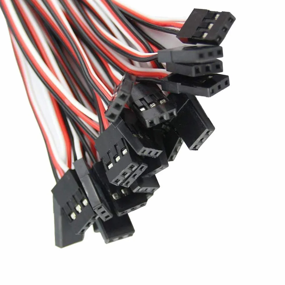 YIXISI 10 Sztuk 75mm Przedłużacz Serwa Przewód, Kable Serwo Typu JR, 3-Pinowy Przedłużacz 22AWG 60 Żył Przewód Męski na Żeński Futaba JR do Zdalnie Sterowanego Samolotu