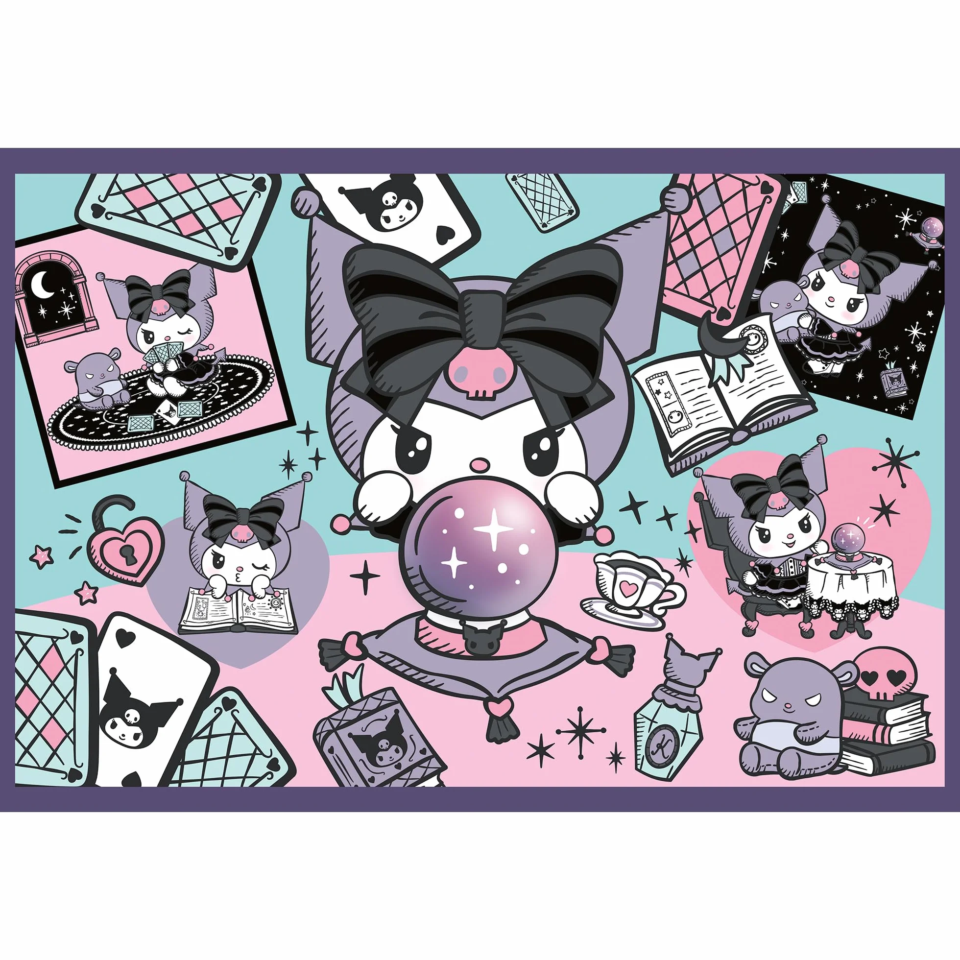 Trefl - Puzzle 2w1: Kuromi, Psoty Kuromi - 2 x 200 Elementów - Zestaw Dwóch Układanek dla Nastolatków