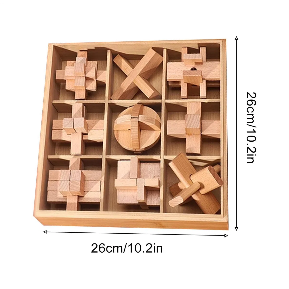 Drewniane Puzzle Odblokuj Blokowaną Układankę | Drewniane Puzzle Dla Dzieci Dla Klasy, Prezentu Do Skarpety, Podróży, Szkoły, Dziewczynek, Chłopców, Urodzin, Wycieczki