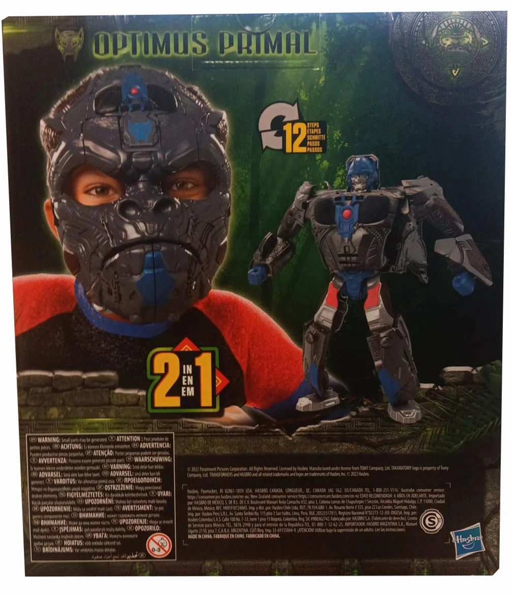 Transformers Toys Rise of the Beasts Film Optimus Primal maska konwertująca 2 w 1 dla dzieci w wieku od 6 lat, 22,5 cm