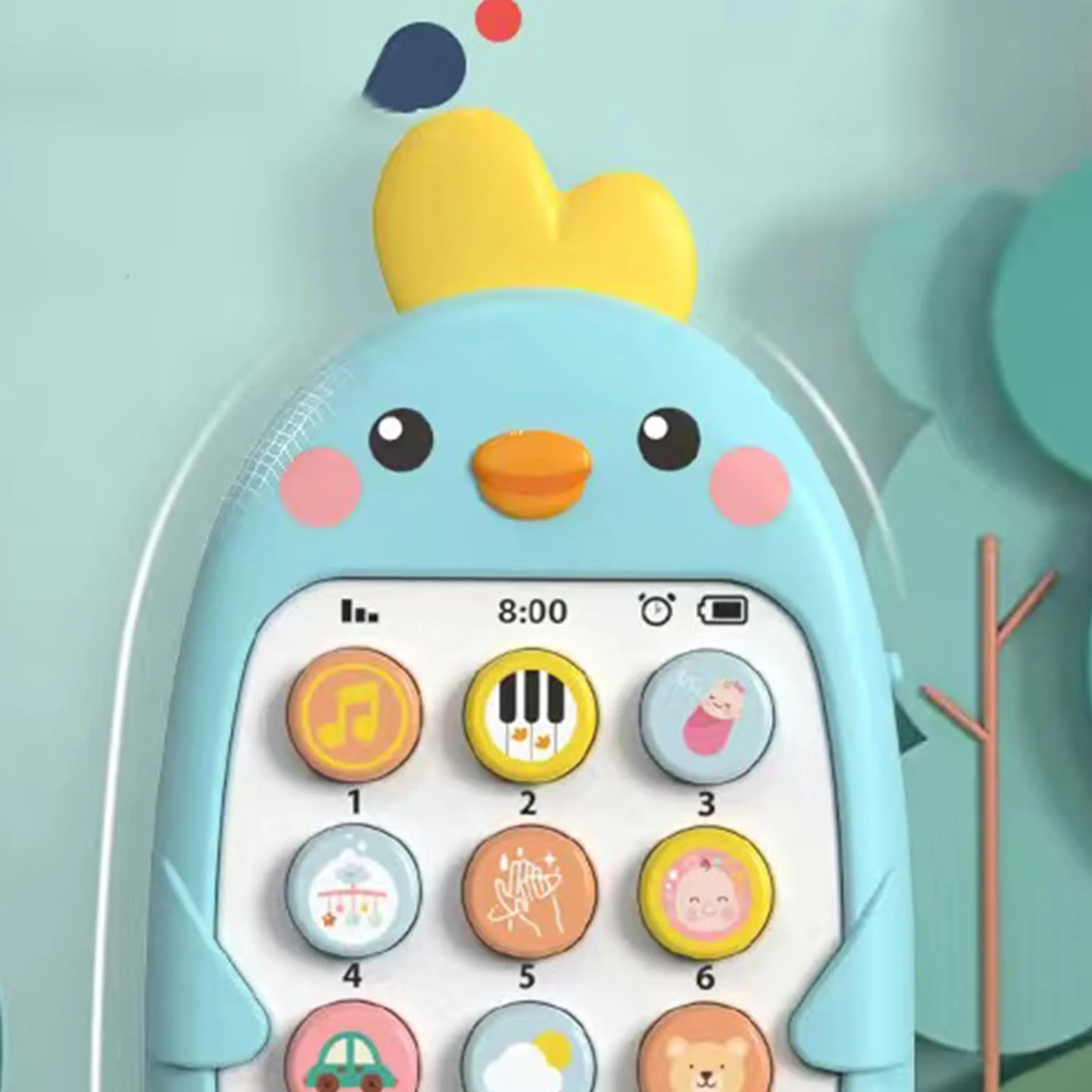 Yctze Zabawki do Telefonów dla Dzieci, Maszyna do Wczesnej Edukacji, Symulacja Muzyki, Zabawka Telefoniczna z Gryzakiem, Zabawka w Jasnych Kolorach, Idealna dla Małych Dzieci w Wieku od 1 3 Lat (BLUE)